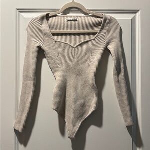 Abercrombie & Fitch V-Neck Bodysuit Sweater